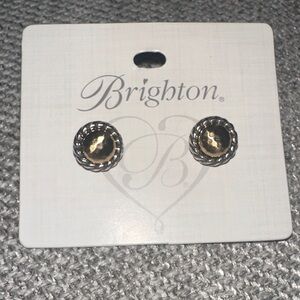 Brighton Gold and Silver Stud Earrings “Gold Magic”